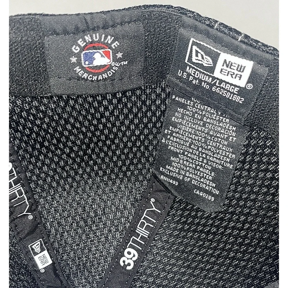 Chicago White Sox New Era 39Thirty Hat Men's Medium Large Black MLB Embroidered‎